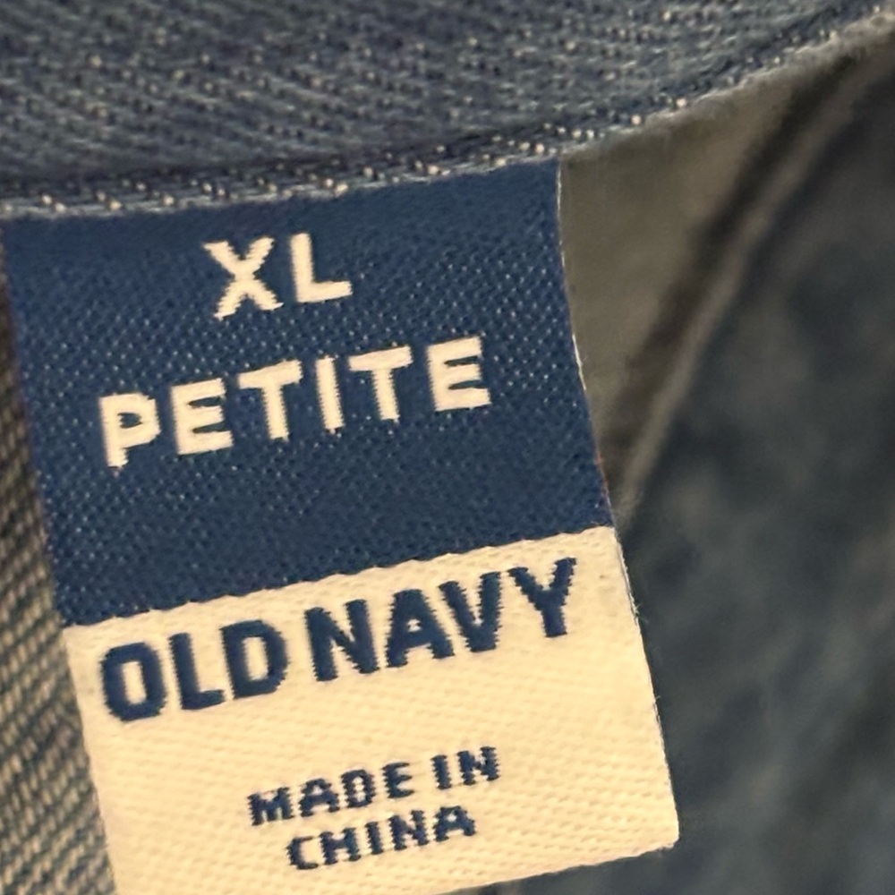 Old Navy Blue Casual Button Down Jean Dress XL PETITE - Picture 7 of 9